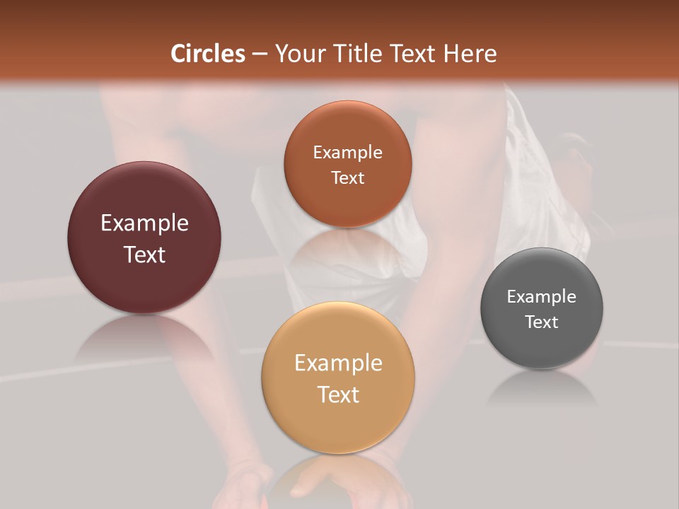 A Shirtless Man Doing Pushups On A Ball PowerPoint Template