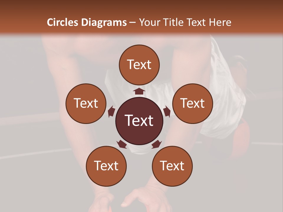 A Shirtless Man Doing Pushups On A Ball PowerPoint Template