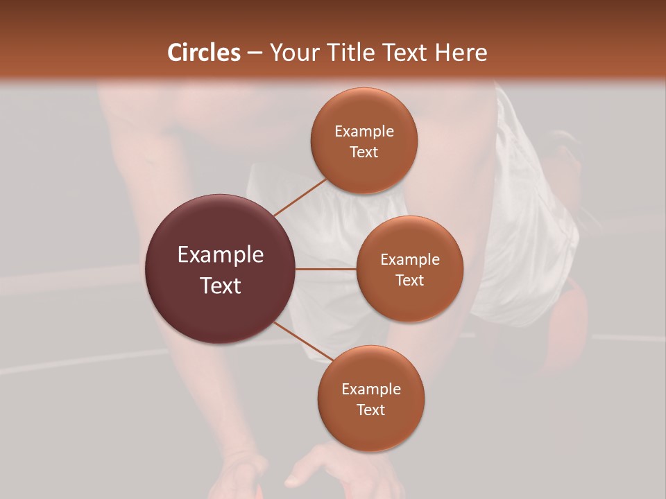 A Shirtless Man Doing Pushups On A Ball PowerPoint Template