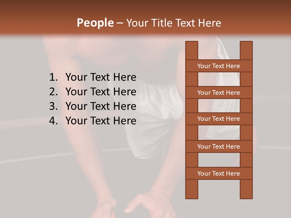 A Shirtless Man Doing Pushups On A Ball PowerPoint Template