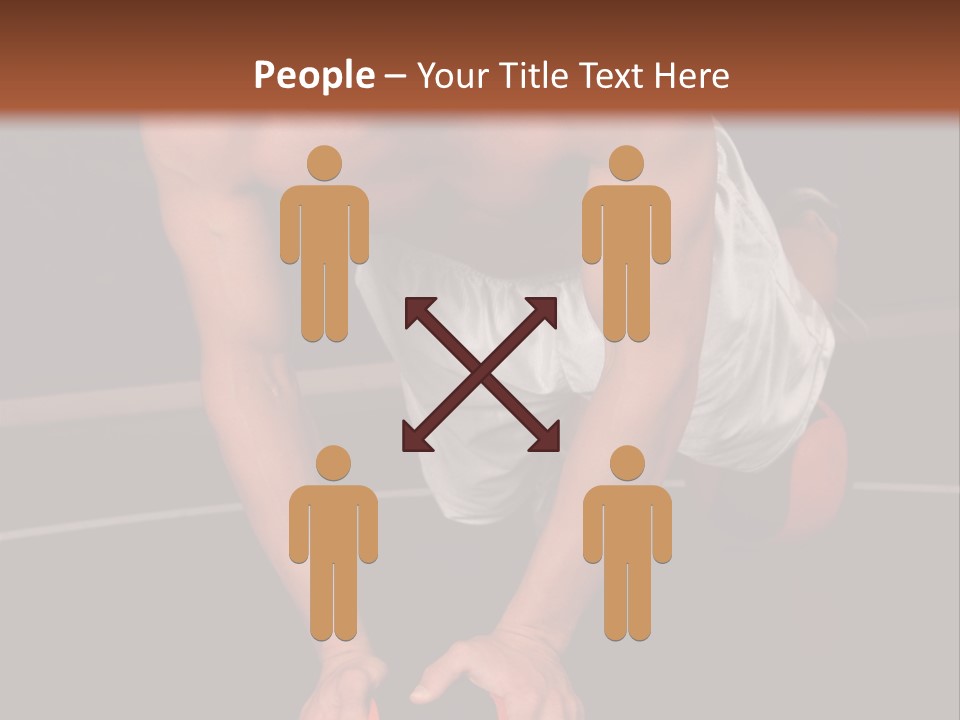 A Shirtless Man Doing Pushups On A Ball PowerPoint Template