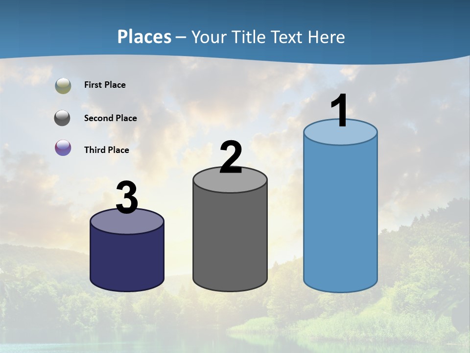 Lake At Sunset PowerPoint Template