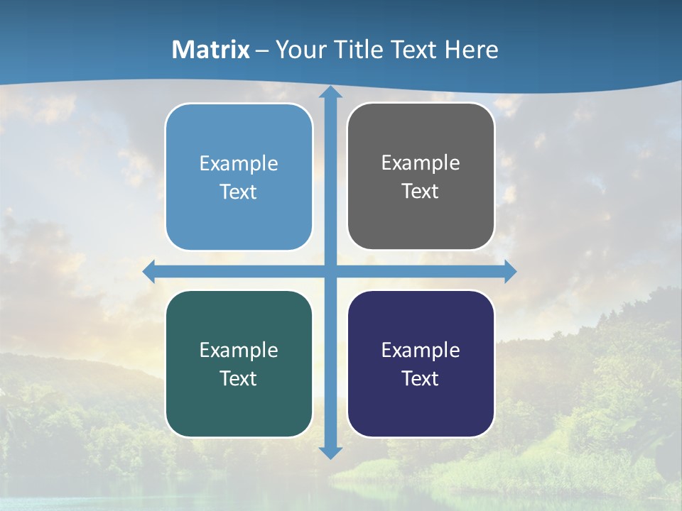 Lake At Sunset PowerPoint Template