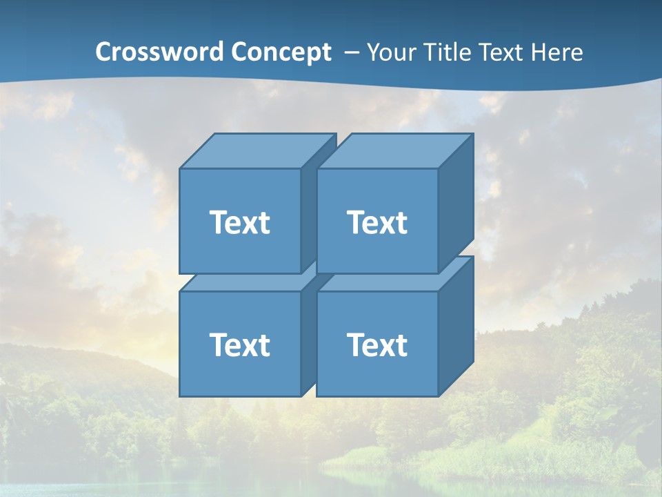 Lake At Sunset PowerPoint Template