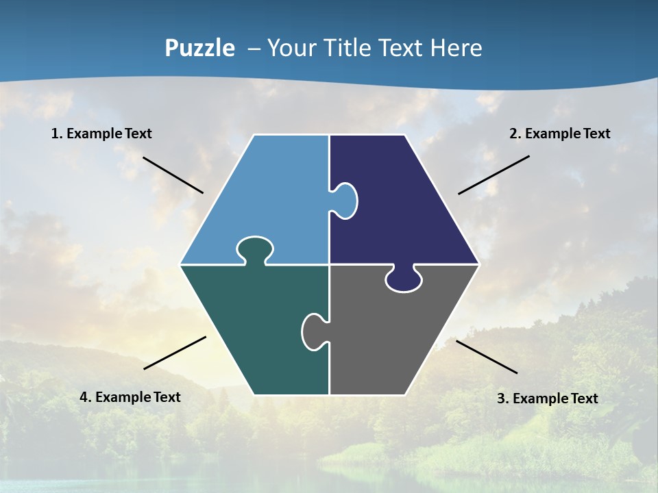 Lake At Sunset PowerPoint Template