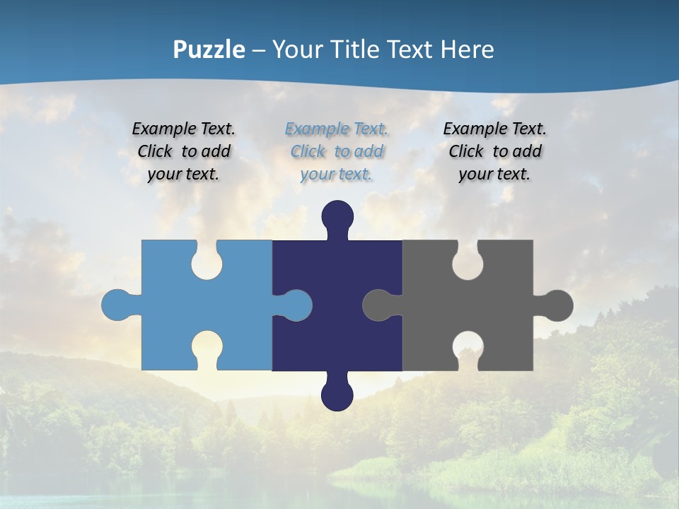 Lake At Sunset PowerPoint Template