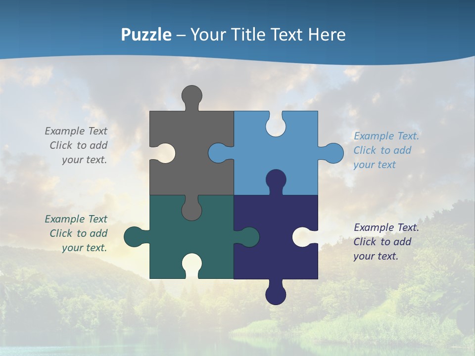 Lake At Sunset PowerPoint Template