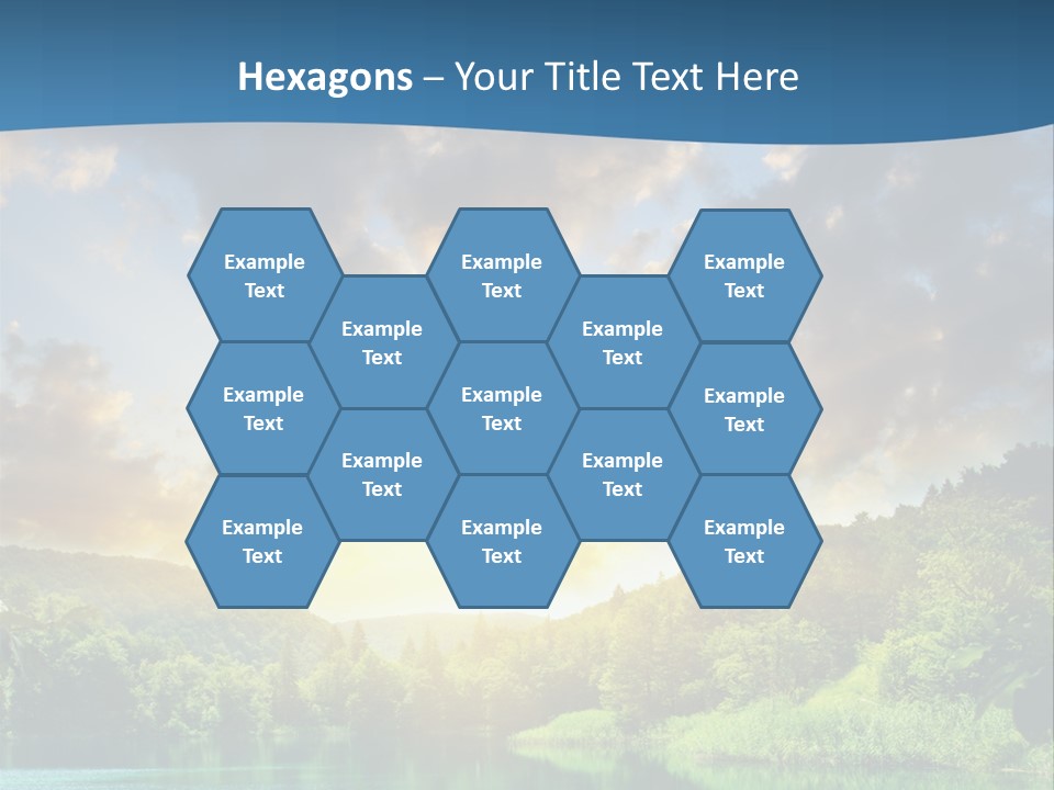 Lake At Sunset PowerPoint Template