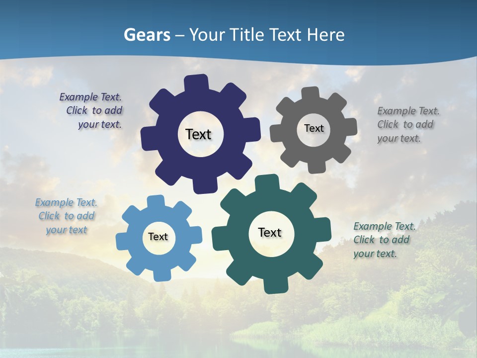 Lake At Sunset PowerPoint Template