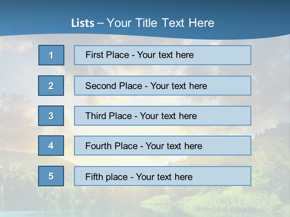 Lake At Sunset PowerPoint Template