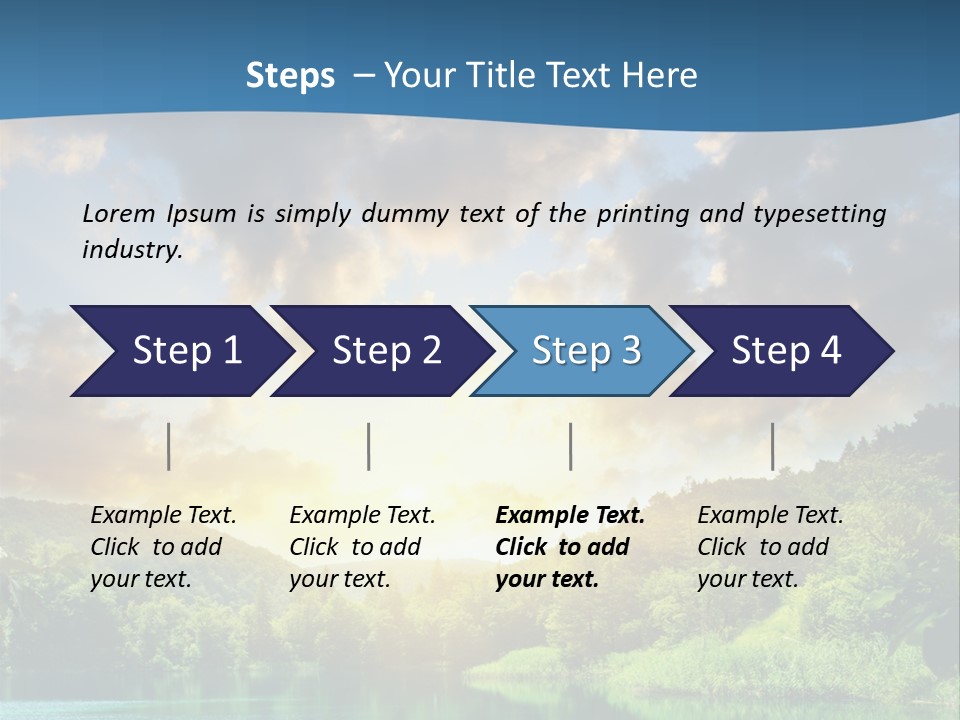 Lake At Sunset PowerPoint Template