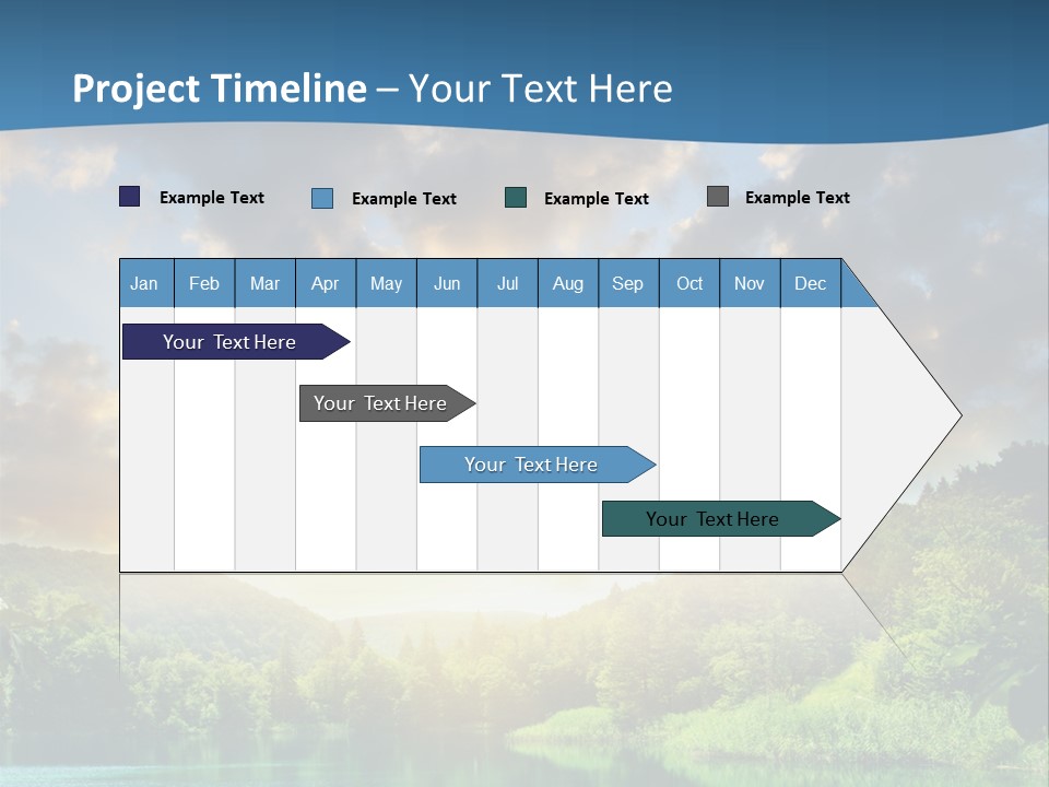 Lake At Sunset PowerPoint Template