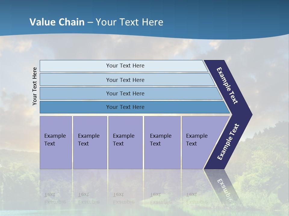 Lake At Sunset PowerPoint Template