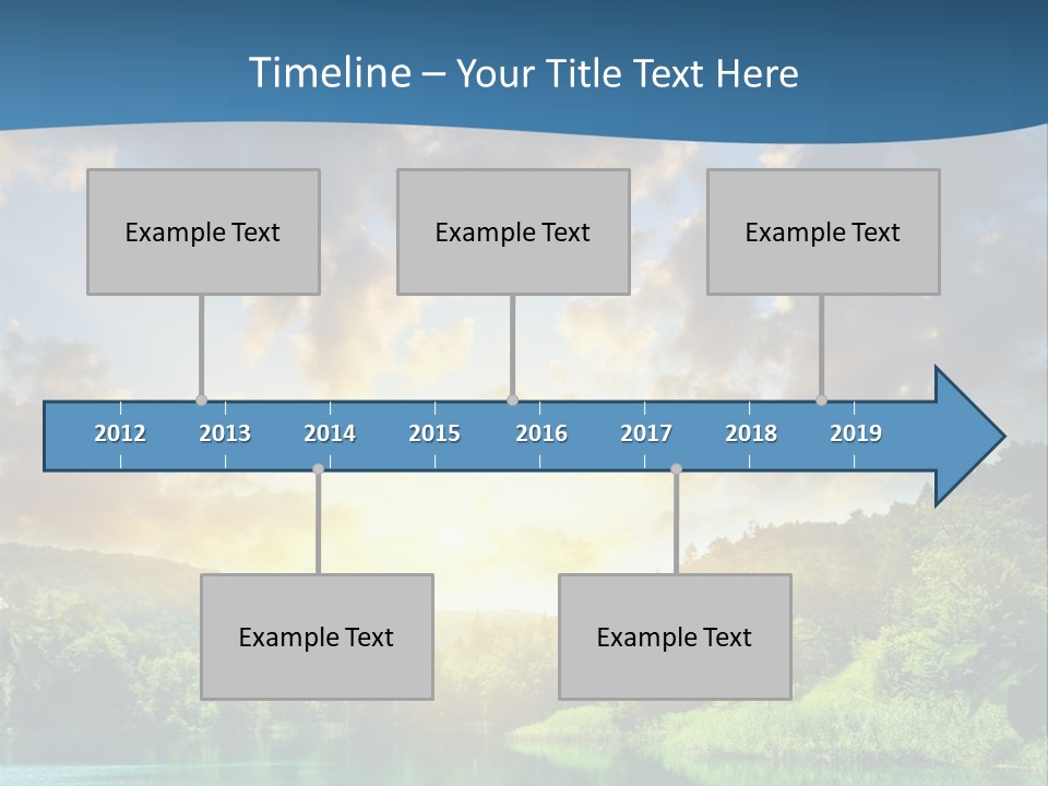 Lake At Sunset PowerPoint Template