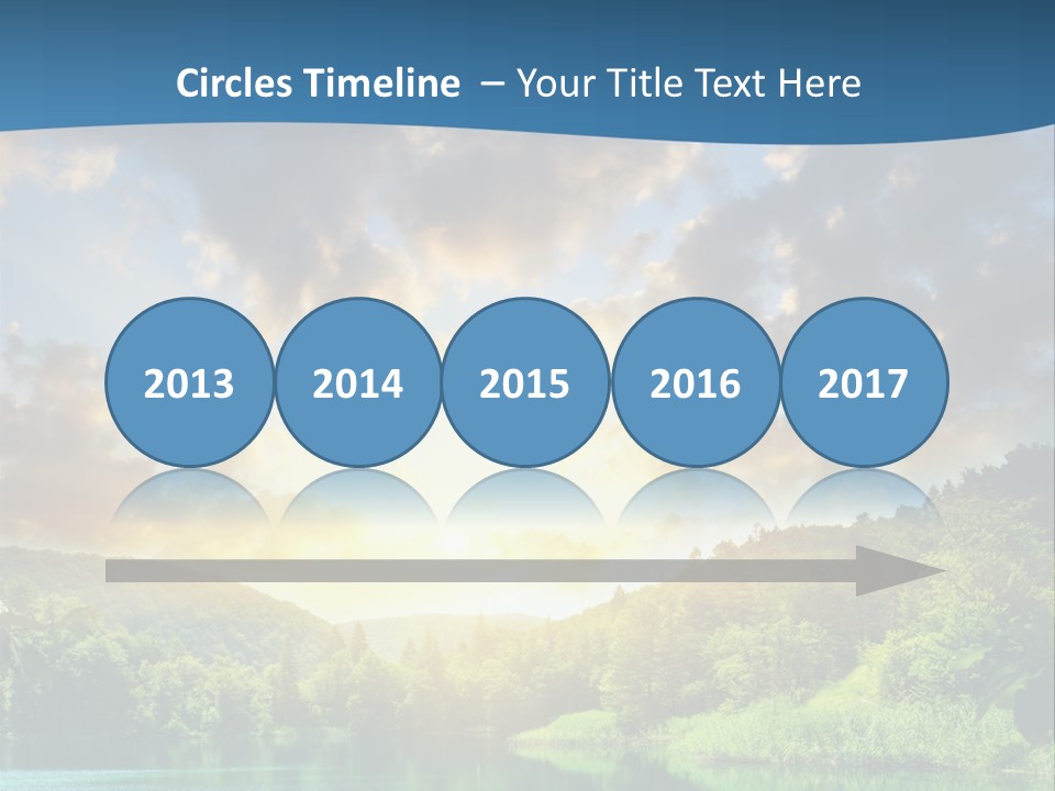 Lake At Sunset PowerPoint Template