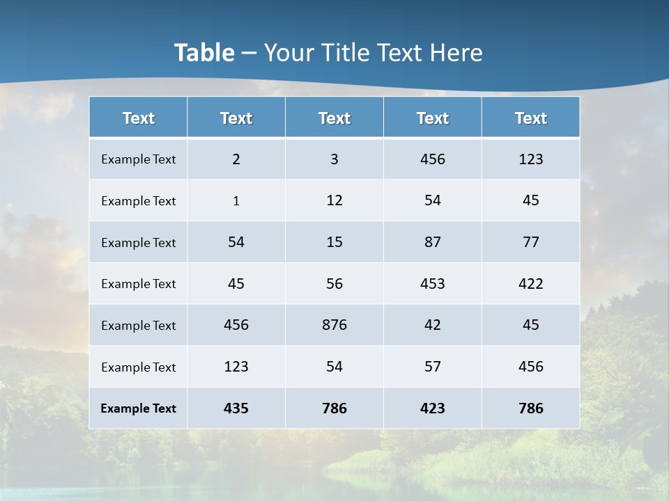 Lake At Sunset PowerPoint Template