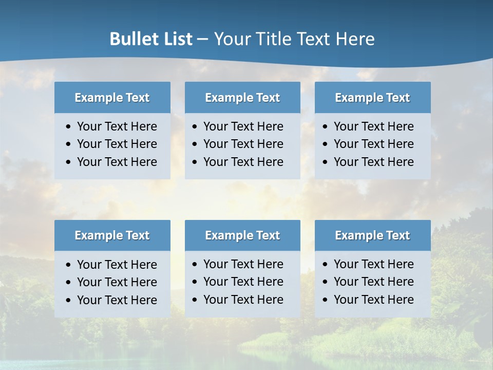 Lake At Sunset PowerPoint Template
