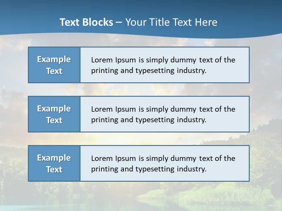 Lake At Sunset PowerPoint Template