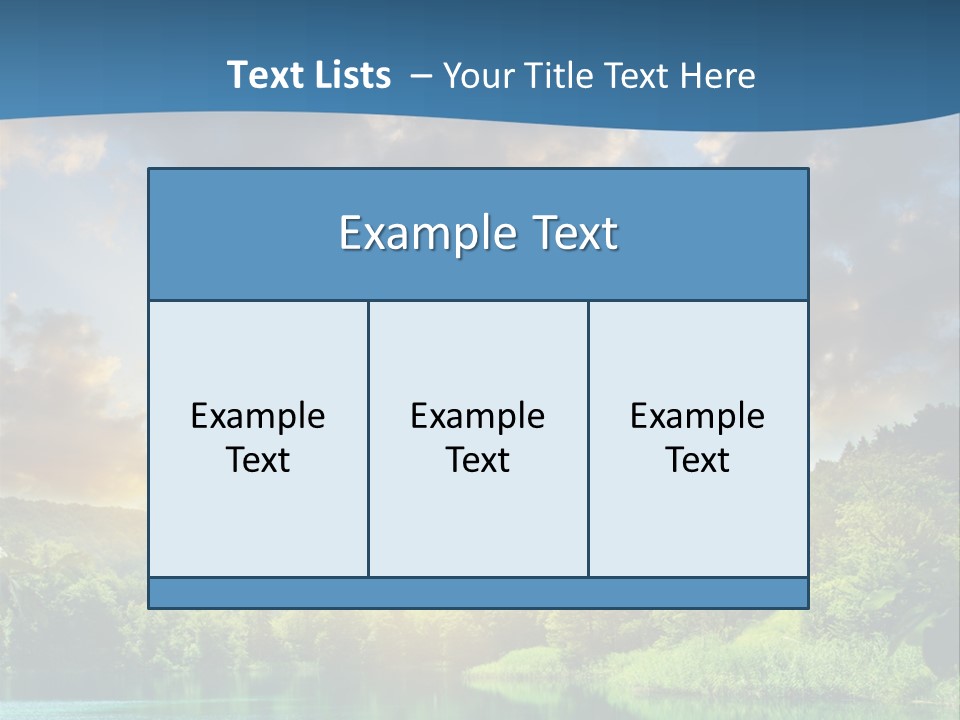 Lake At Sunset PowerPoint Template
