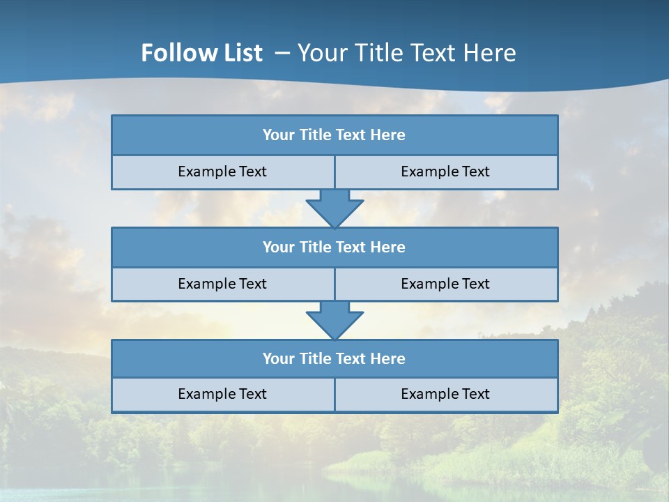 Lake At Sunset PowerPoint Template