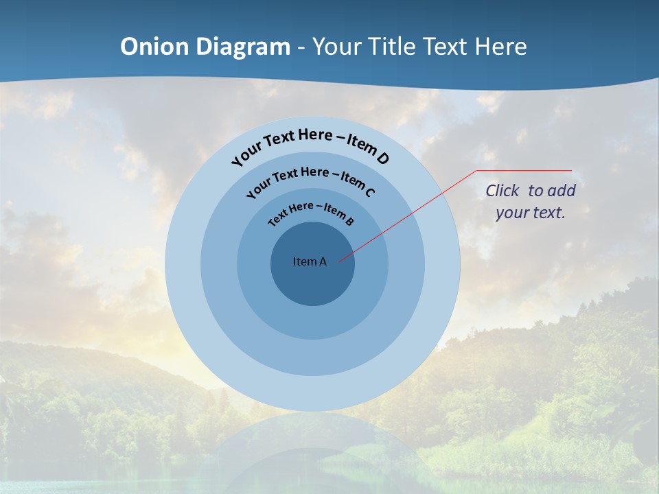 Lake At Sunset PowerPoint Template