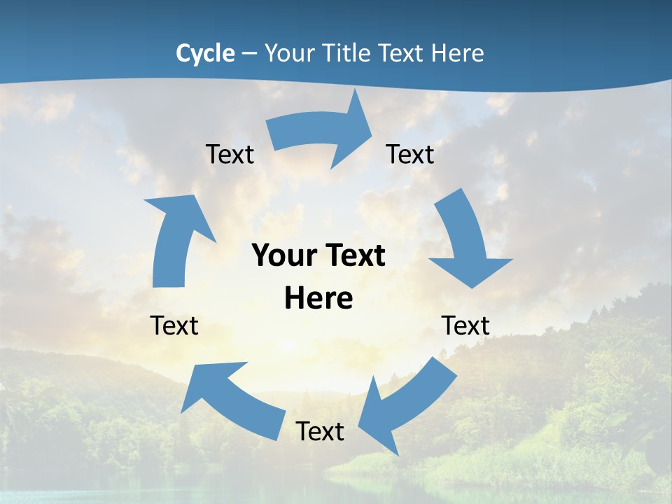 Lake At Sunset PowerPoint Template