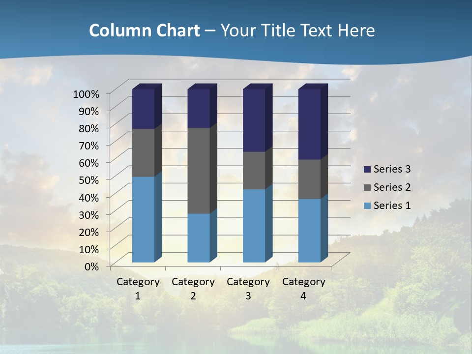 Lake At Sunset PowerPoint Template