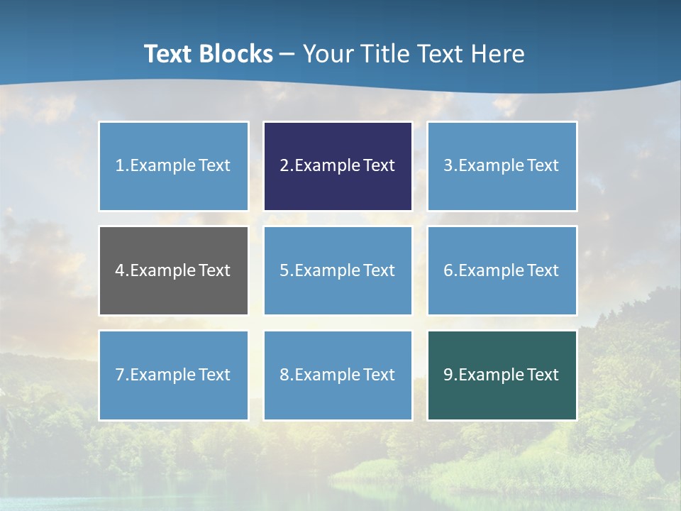Lake At Sunset PowerPoint Template