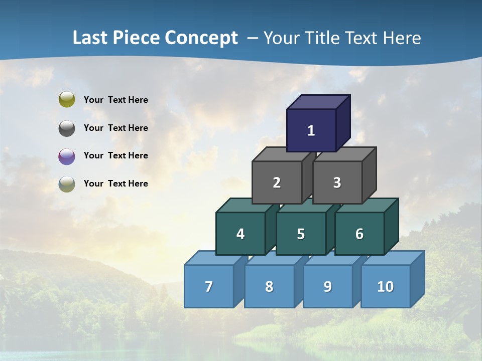 Lake At Sunset PowerPoint Template