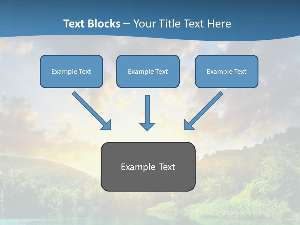 Lake At Sunset PowerPoint Template