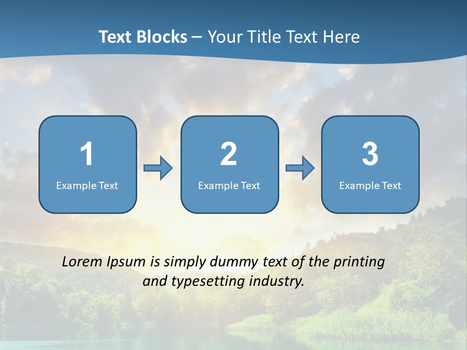 Lake At Sunset PowerPoint Template