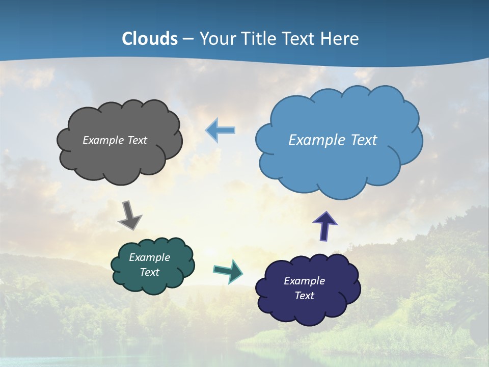 Lake At Sunset PowerPoint Template