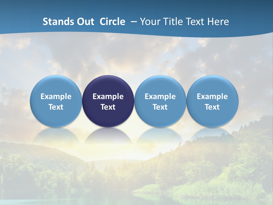 Lake At Sunset PowerPoint Template