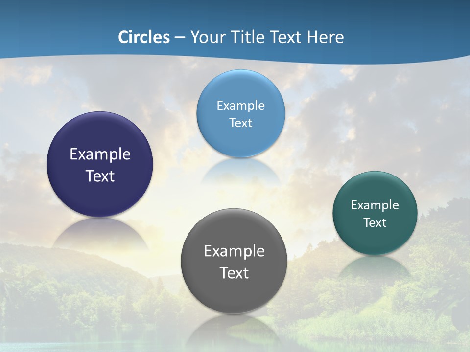 Lake At Sunset PowerPoint Template