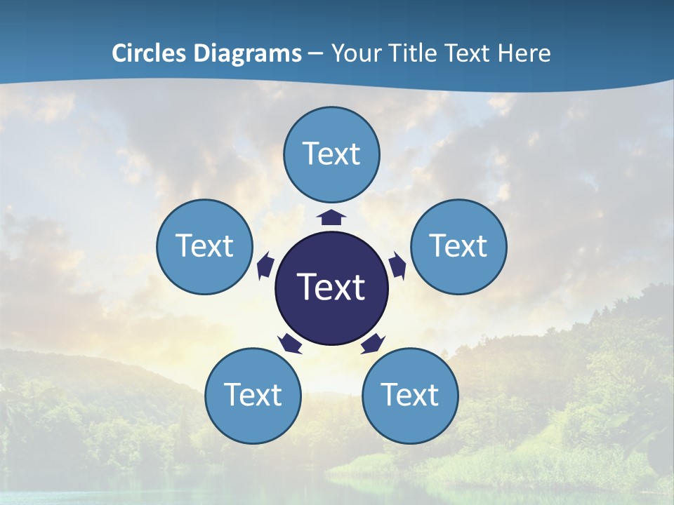 Lake At Sunset PowerPoint Template