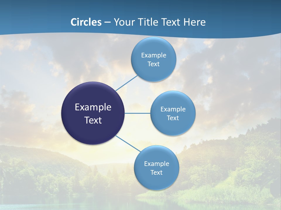 Lake At Sunset PowerPoint Template