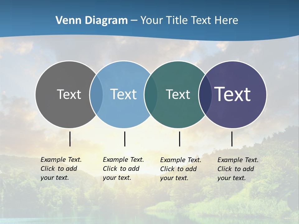 Lake At Sunset PowerPoint Template