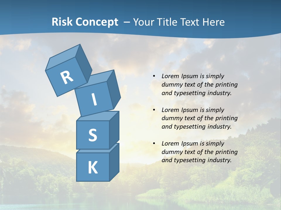 Lake At Sunset PowerPoint Template