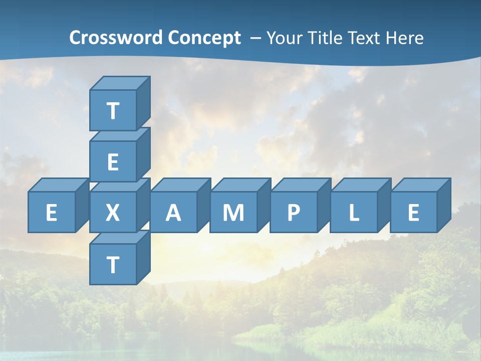 Lake At Sunset PowerPoint Template