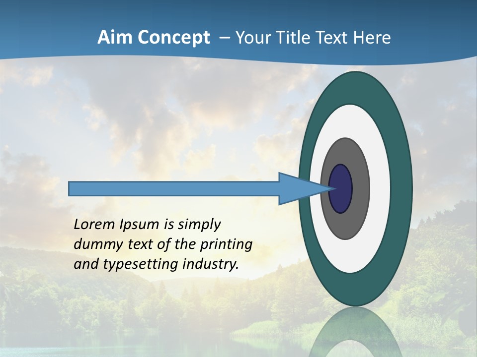 Lake At Sunset PowerPoint Template