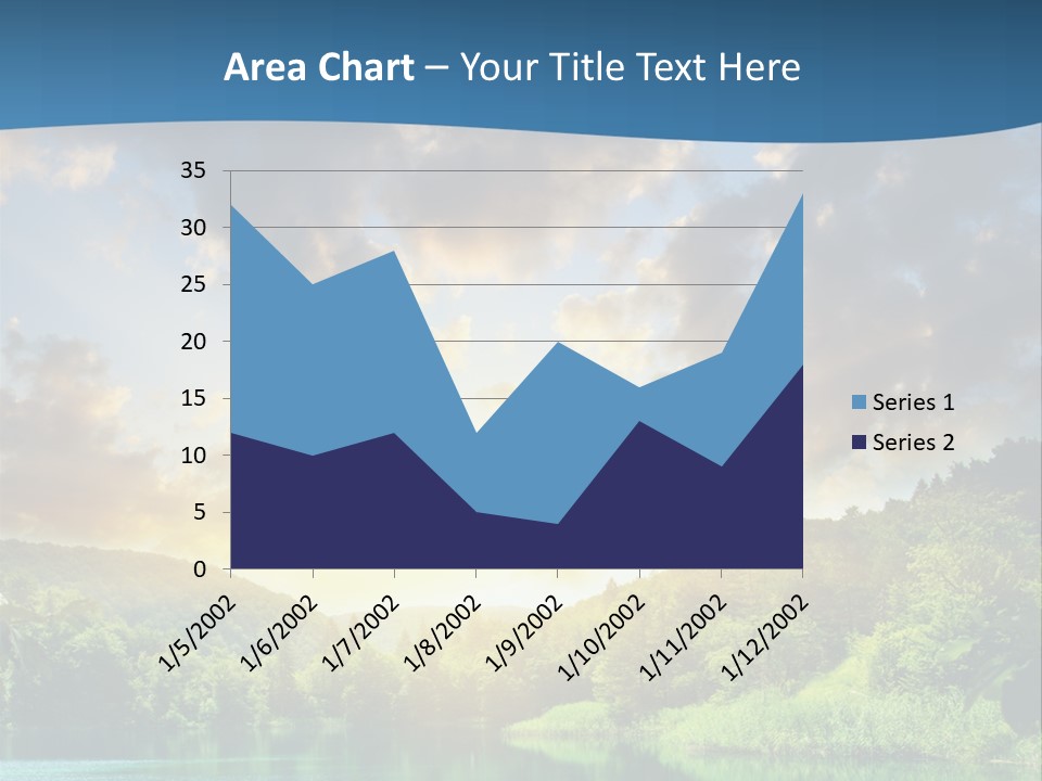 Lake At Sunset PowerPoint Template