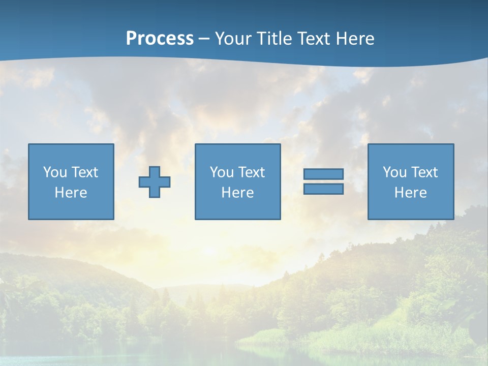 Lake At Sunset PowerPoint Template