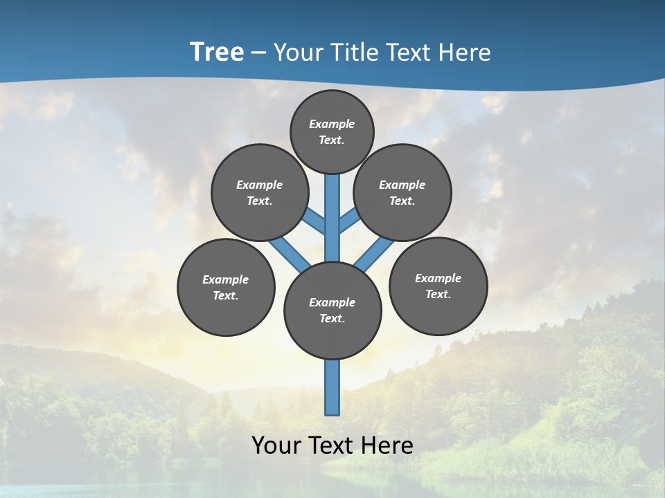 Lake At Sunset PowerPoint Template