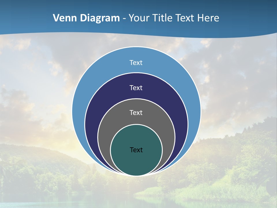 Lake At Sunset PowerPoint Template
