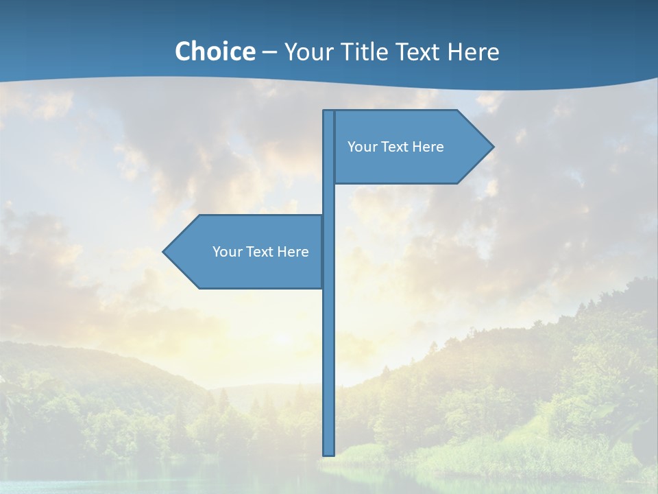 Lake At Sunset PowerPoint Template