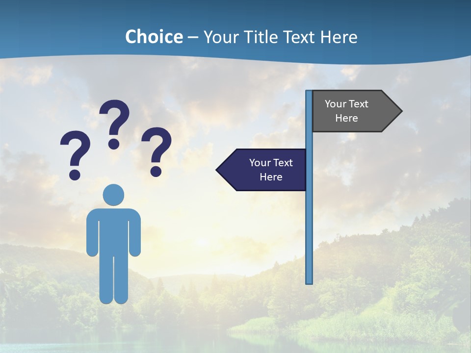 Lake At Sunset PowerPoint Template