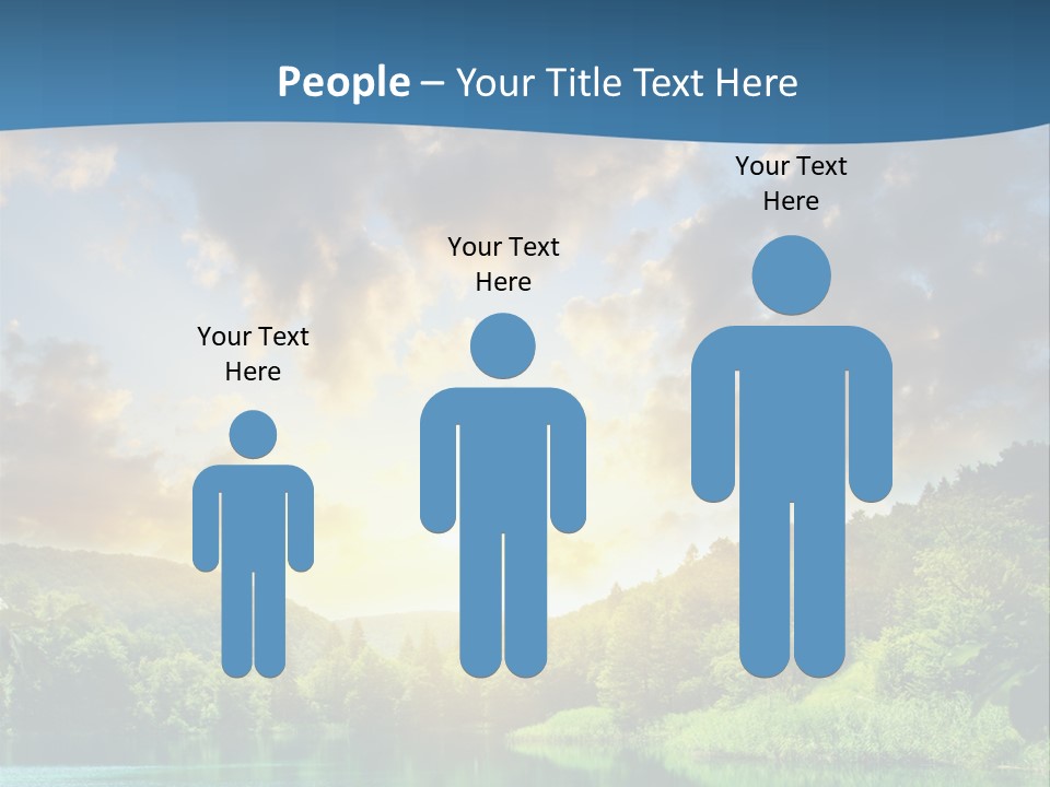 Lake At Sunset PowerPoint Template