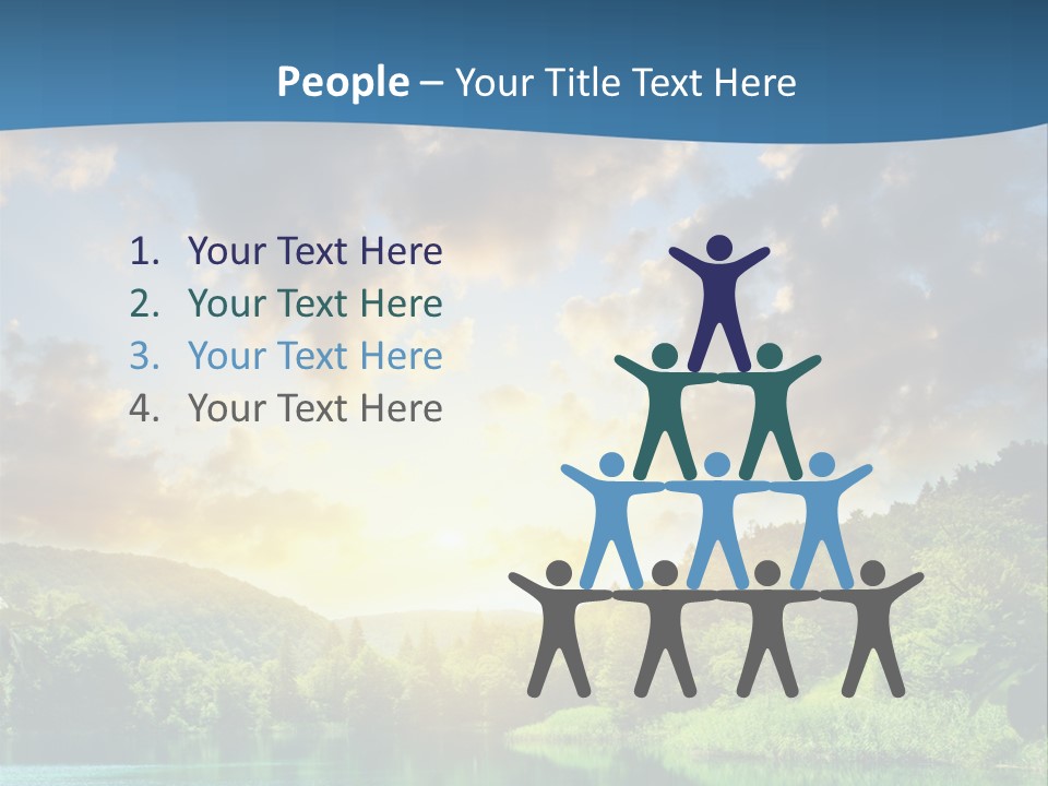 Lake At Sunset PowerPoint Template