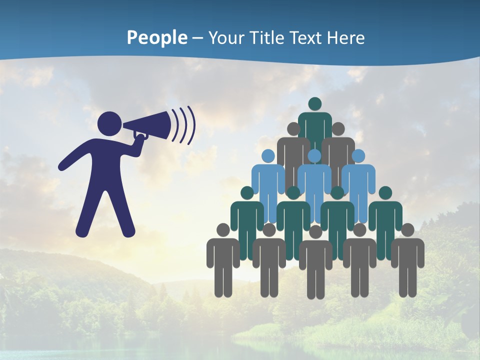 Lake At Sunset PowerPoint Template