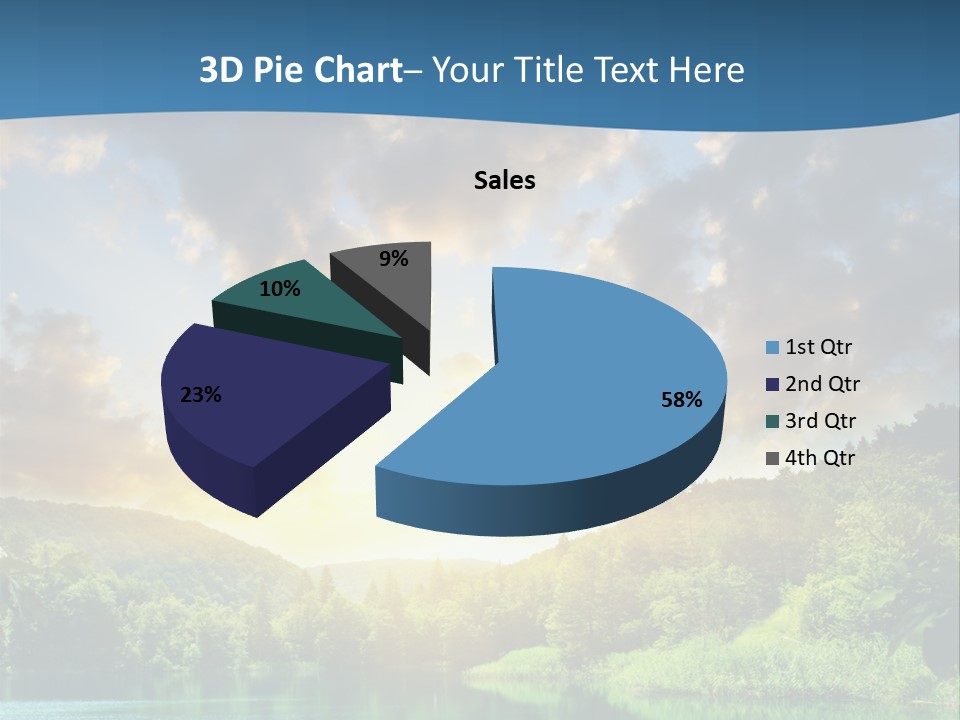 Lake At Sunset PowerPoint Template
